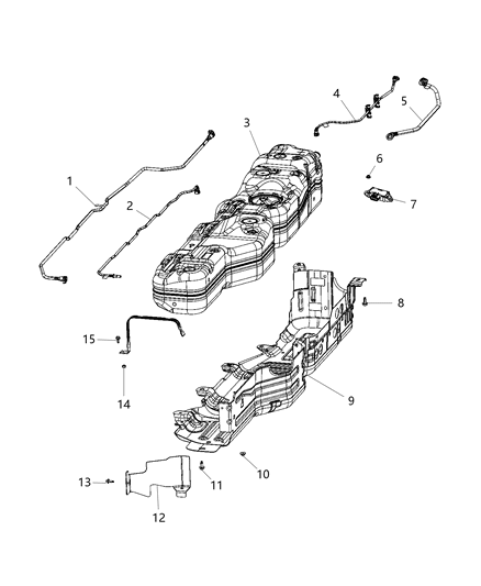 2021 Jeep Gladiator Tube-Fuel Vapor RECIRCULATION Diagram for 68365820AB