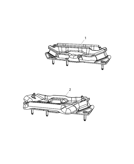 2007 Jeep Wrangler Mount, Transmission Diagram 1