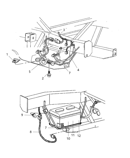 2003 Dodge Viper Battery-Storage Diagram for BE0H5540AA