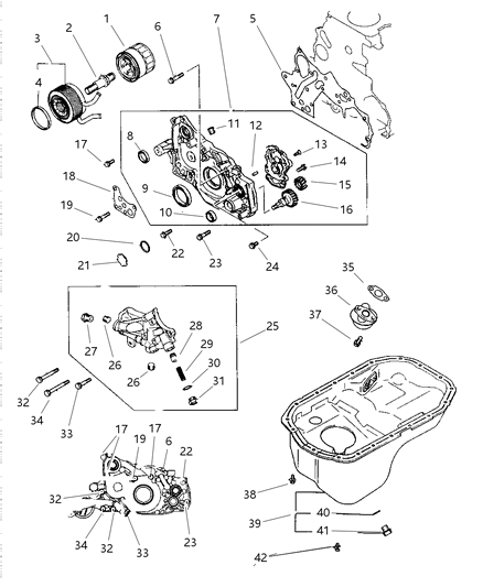 1997 Chrysler Sebring Engine Oiling Diagram 1