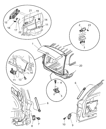 1998 Dodge Durango Liftgate Diagram