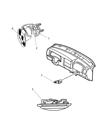 2004 Dodge Dakota Lamp-Dome Diagram for 5JG55BD1AA