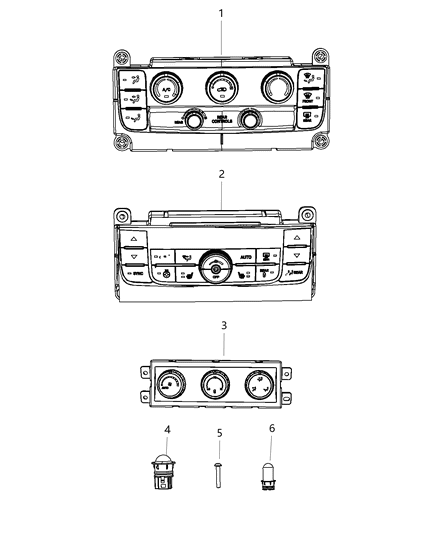 2020 Dodge Grand Caravan Control-A/C And Heater Diagram for 55111249AK