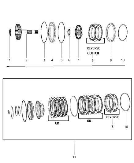 2010 Dodge Ram 2500 Ring-Overdrive Clutch Diagram for 4799118