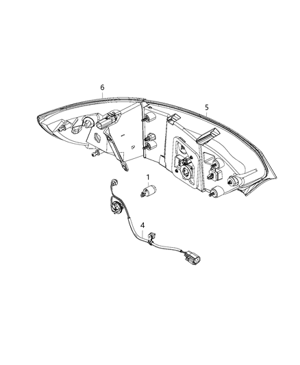 2020 Chrysler Voyager Parts, Tail Lamps Service Diagram 2
