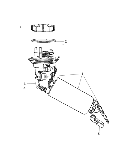 2007 Dodge Grand Caravan Fuel Pump & Level Unit Diagram