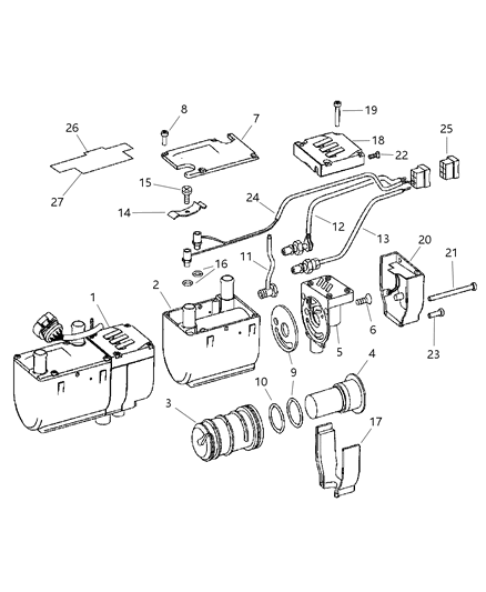 2009 Dodge Sprinter 2500 Auxiliary Warm Water Heater Service Parts Diagram