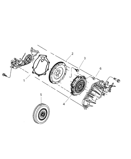 2010 Chrysler Sebring CLTCH Kit-Pressure Plate And Disc Diagram for 5106018AB