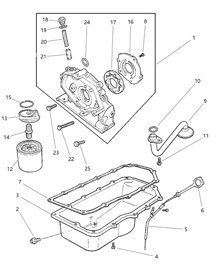 2000 Dodge Neon Engine Oiling Diagram 2