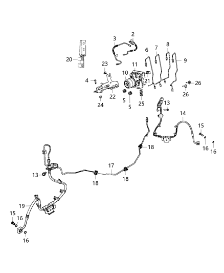 2020 Ram 5500 Line-Brake Diagram for 68377235AA