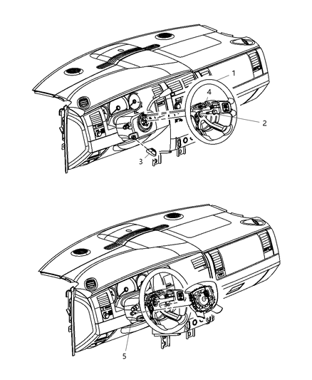 2009 Chrysler Aspen Steering Wheel Assembly Diagram