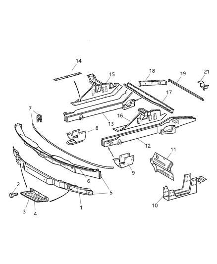 2003 Dodge Sprinter 3500 Bracket-Frame Rail Diagram for 5118517AA