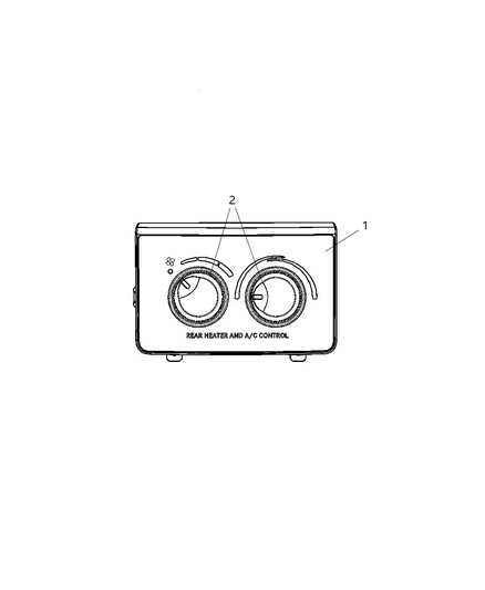 2004 Dodge Durango HEVAC, Controls, Rear Diagram