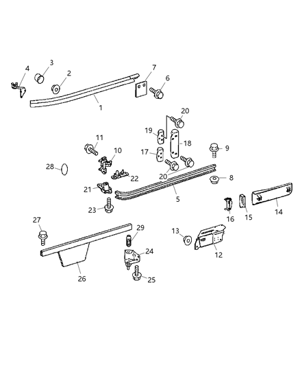 2007 Dodge Sprinter 2500 Sliding Door Rail & Suspension Diagram 2