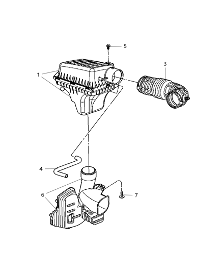 2006 Dodge Magnum Air Cleaner Diagram 2