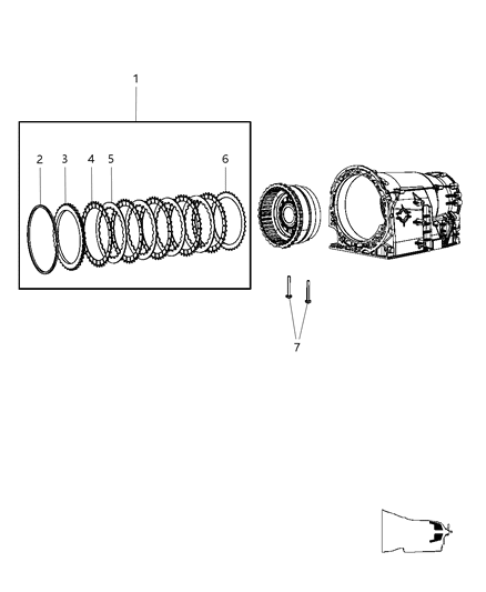 2008 Chrysler Crossfire B2 Clutch Assembly Diagram 1