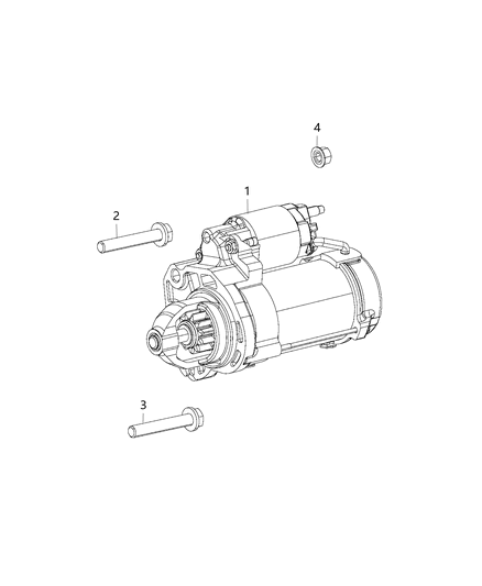 2019 Jeep Wrangler Engine Starter Diagram for 56029780AC