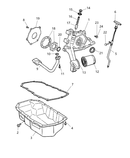 2007 Dodge Caravan Filter-Engine Oil Diagram for 4105409BB