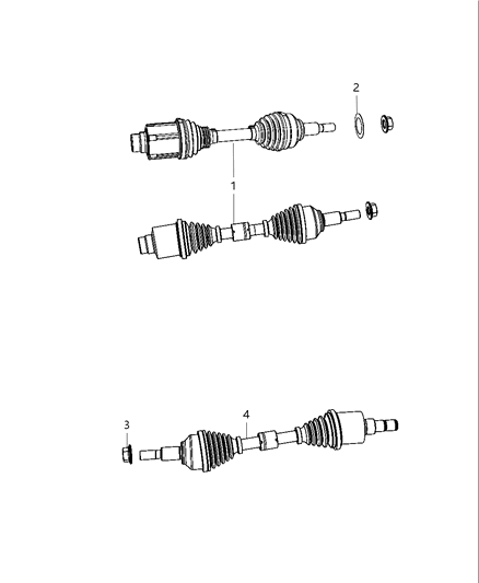2011 Dodge Journey Front Drive Shaft Diagram for 52123583AA