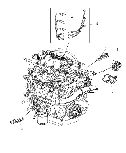 2006 Chrysler Pacifica Spark Plugs, Cables & Coils Diagram