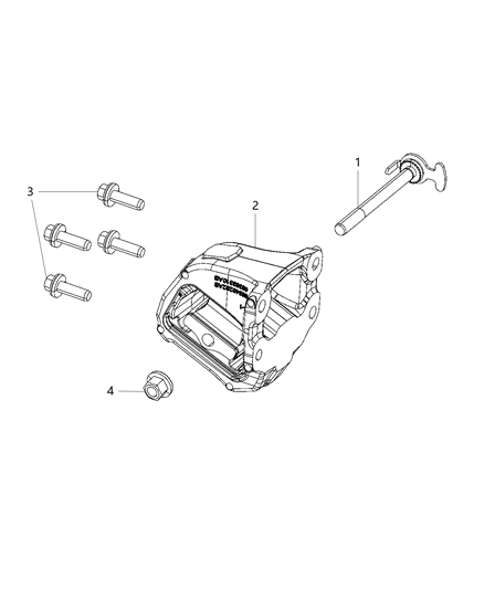 2019 Ram 5500 Bracket-Engine Mount Diagram for 68408002AA