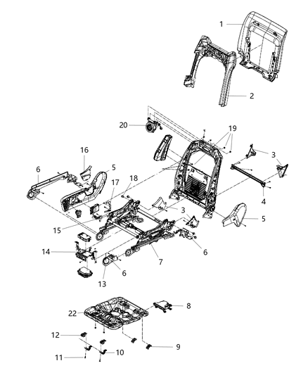 2014 Dodge Durango ADJUSTER-Seat Diagram for 68175313AB