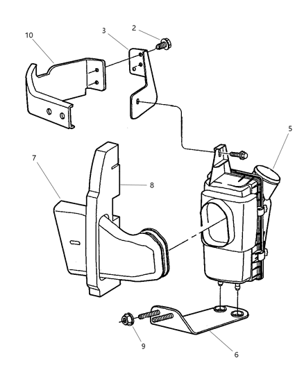 2002 Chrysler Prowler Seal-Air Duct Diagram for 4865127AB