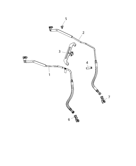 2019 Ram 2500 Fuel Lines/Tubes, Front Diagram 2