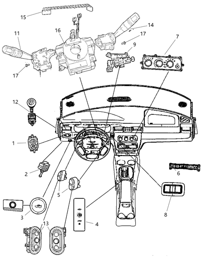 2007 Chrysler Sebring Automatic Temperature Climate Control Diagram for 5058269AD