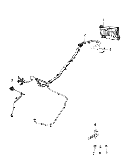 2020 Ram 1500 Cable-48 Volt Hybrid Battery Diagram for 68333686AC