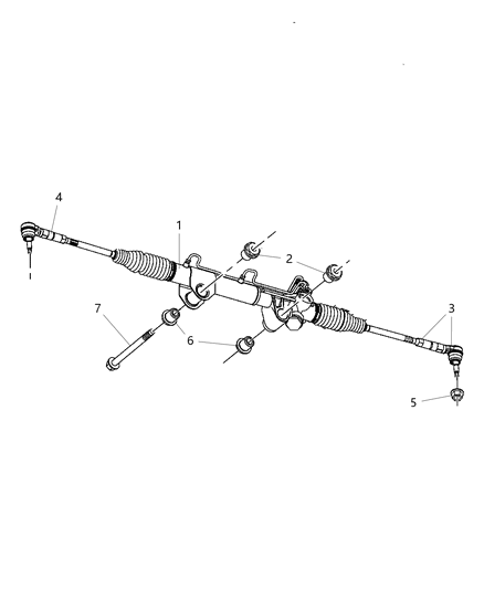 2006 Dodge Ram 3500 Rack-Rack And PINION Diagram for 52110487AI