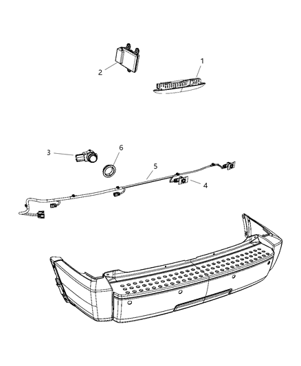 2009 Dodge Nitro Sensor-Park Assist Diagram for 1AF63S3XAA