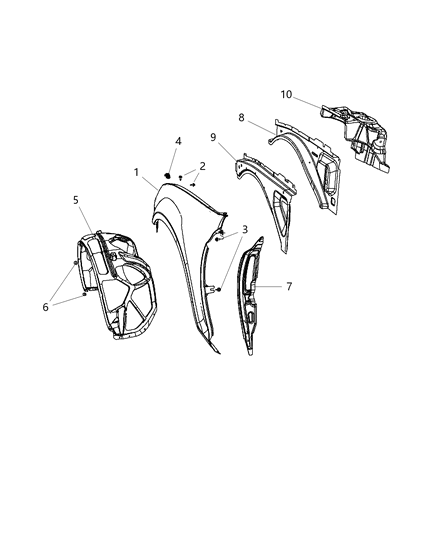 2013 Dodge Charger Front Fender Diagram