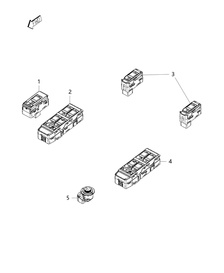 2016 Jeep Compass Switches - Doors Diagram