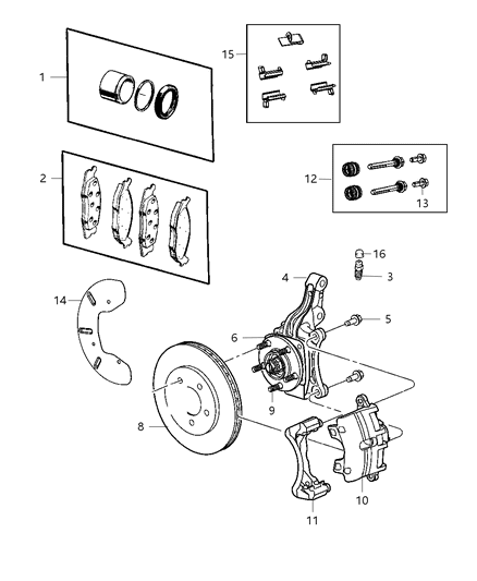 2009 Dodge Journey Front Brakes Diagram