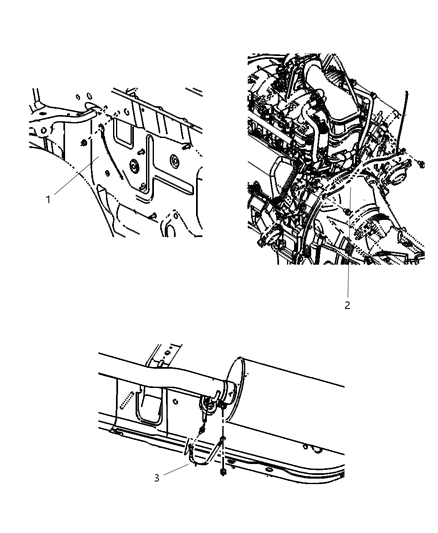 2007 Dodge Dakota Ground Straps Diagram