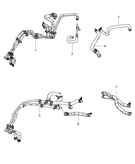 2012 Dodge Journey Hose-Heater Supply And Return Diagram for 5058938AC