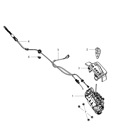 2008 Chrysler Pacifica Gearshift Controls Diagram 1