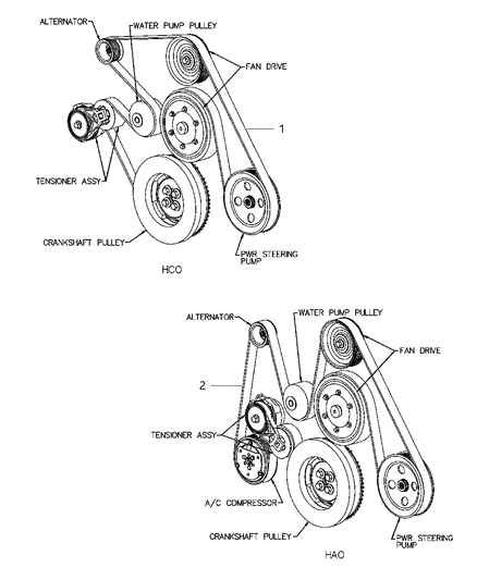2007 Dodge Ram 3500 Pickup Drive Belts Diagram 2