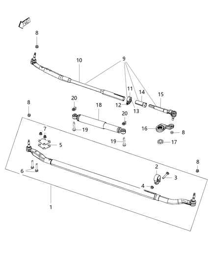 2020 Ram 3500 Steering Linkage Diagram