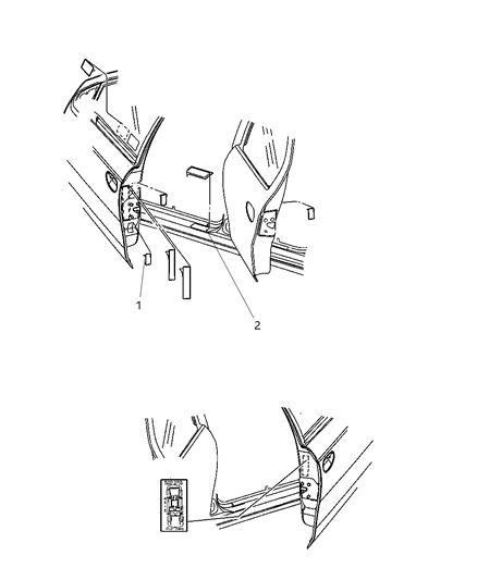 2008 Jeep Compass Door Labels Diagram