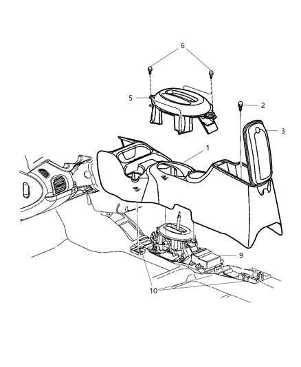 2004 Dodge Neon Air Bag Control Module Diagram for 5084086AB