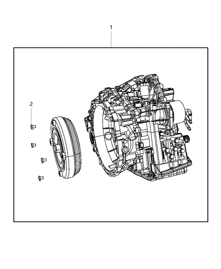 2008 Jeep Patriot Trans Pkg-With Torque Converter Diagram for 68010997AA