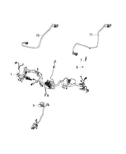 2017 Dodge Challenger Wiring-Instrument Panel Diagram for 68304938AC