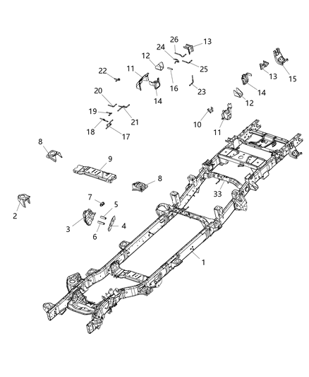 2016 Ram 3500 Frame-Chassis Diagram for 68274317AA