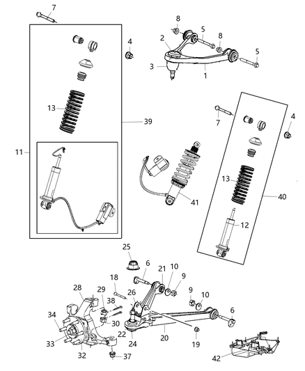 2016 Dodge Viper Suspension - Front Diagram