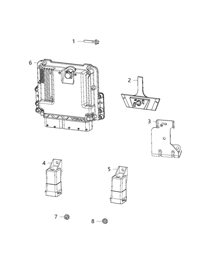 2019 Jeep Grand Cherokee Transfer Case Control Diagram for 68250125AG