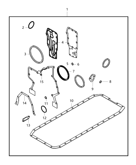 2012 Ram 2500 Engine Gasket / Install Kits Diagram 2