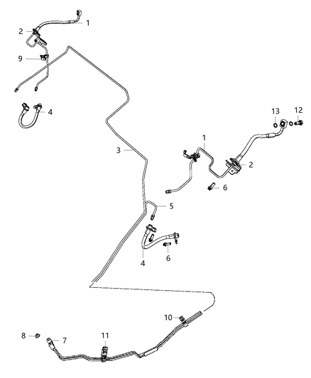 2016 Dodge Journey Hose-Brake Diagram for 68171896AB