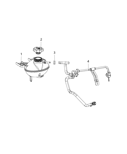 2020 Jeep Compass Coolant Recovery Bottle Diagram 1